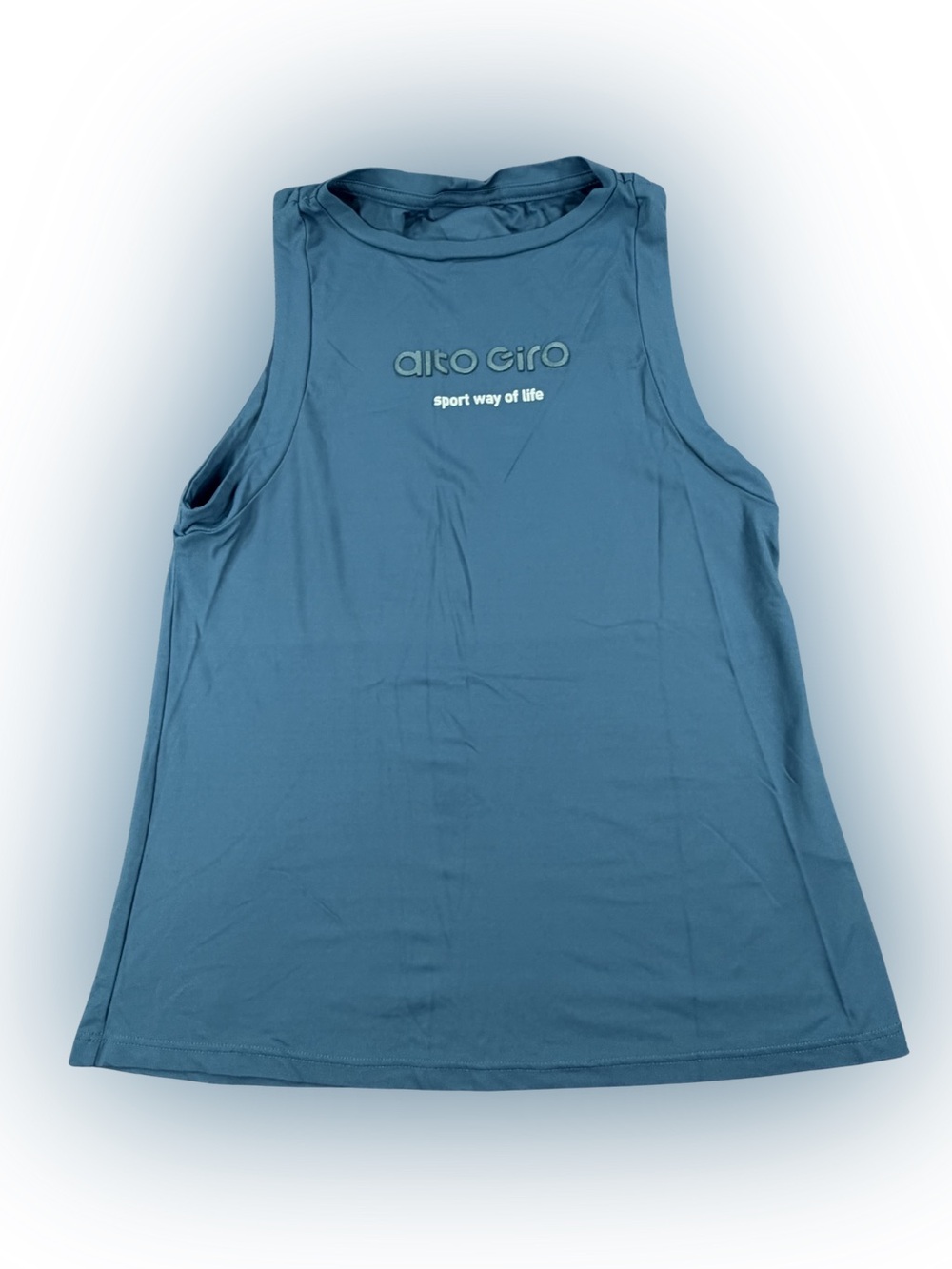 Women's Alto Giro Blue Athletic Lightweight Tank Top Size M